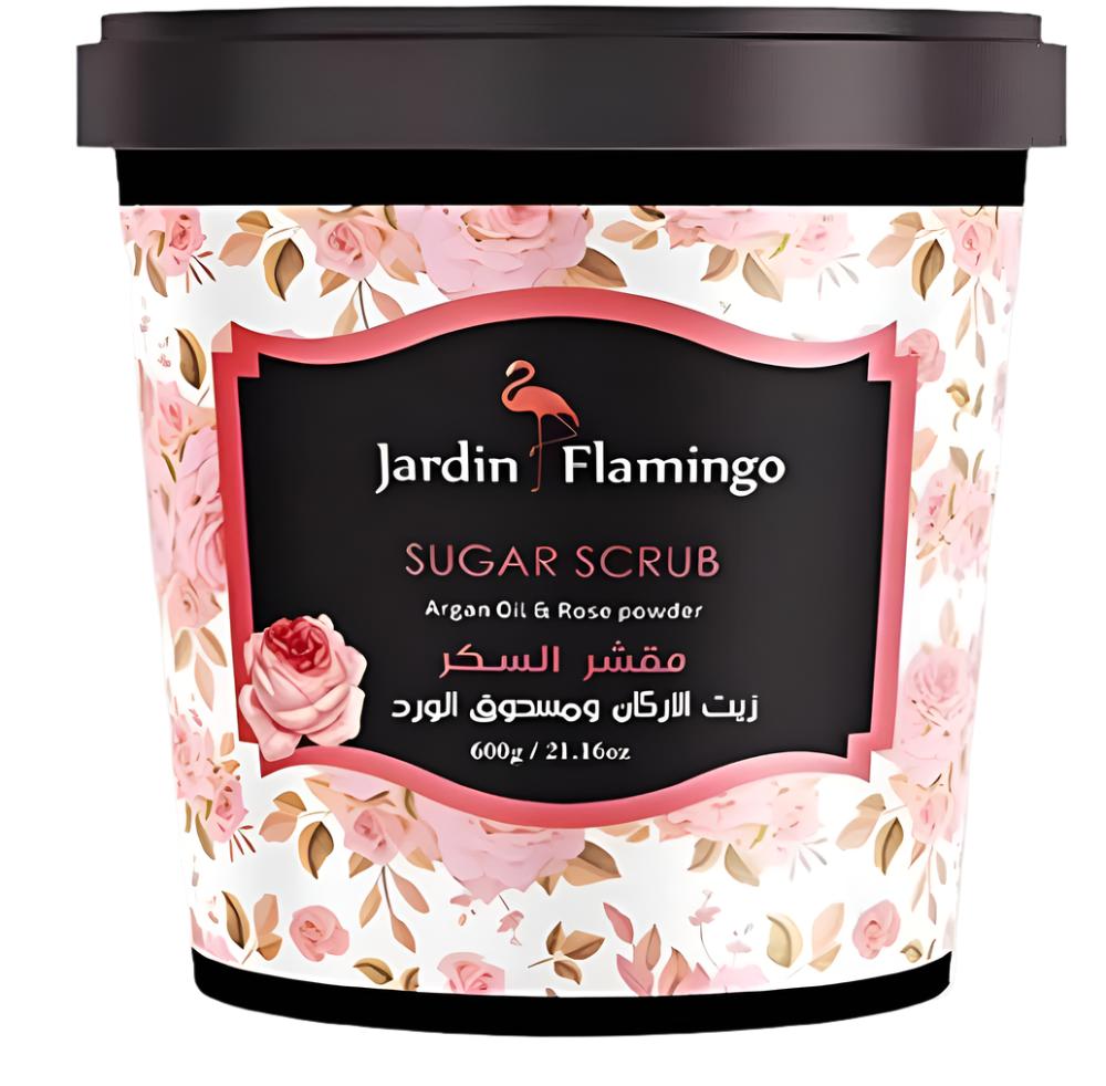 JARDIN FLAMINGO SUGAR SCRUB ARGAN OIL & ROSE POWDER 600GM