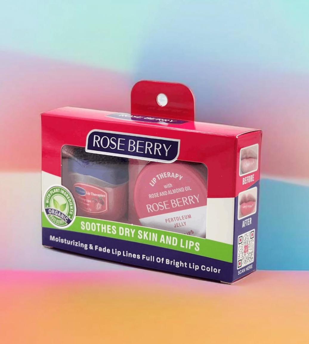 ROSE BERRY LIP THERAPY WITH ROSE AND ALMOND OIL
