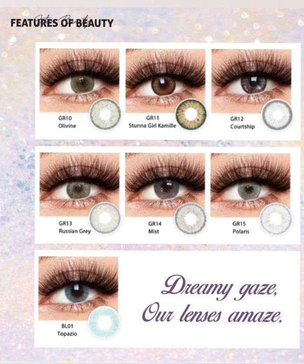 FEATURES OF BEAUTY EYE LENSE RUSSIAN GREY