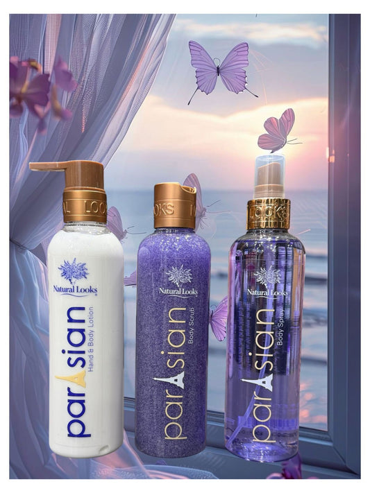 NATURAL LOOK Parisian Vip Kit BODY LOTION + BODY MIST + BODY SCRUB